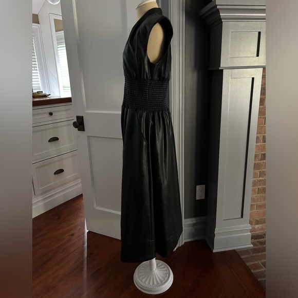 Black vegan leather dress - Picture 6 of 7